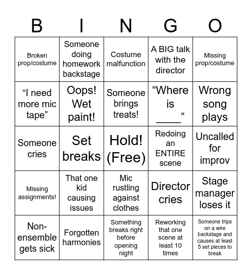 Tech Week Bingo Card