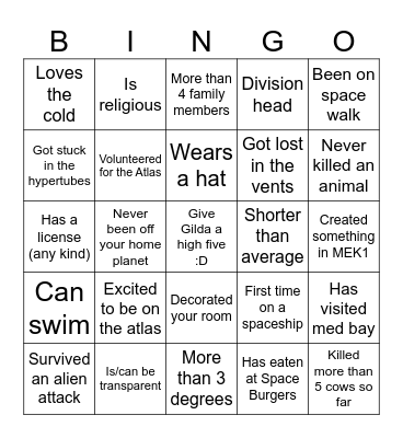 Atlas Crew Bingo! Bingo Card