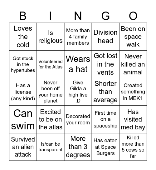 Atlas Crew Bingo! Bingo Card