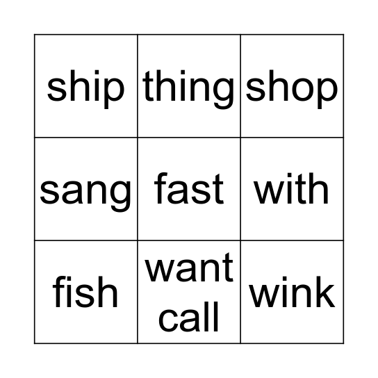 Unit 2 Week 4 Bingo Card