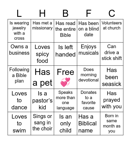 HAPPY VALENTINE’S DAY ❤️ Bingo Card