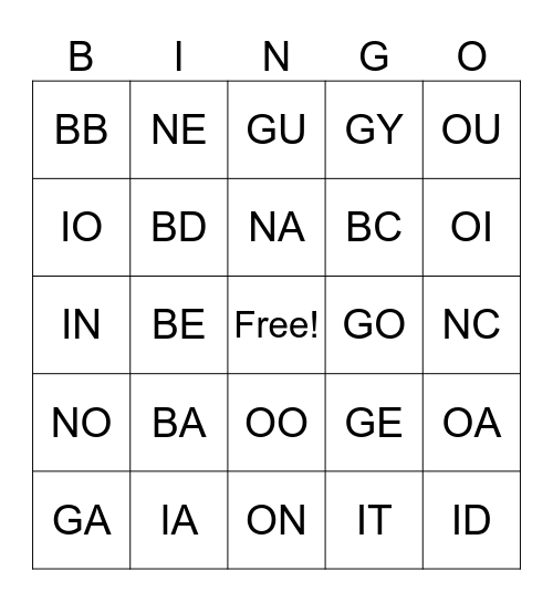Scrabble Bingo! Bingo Card