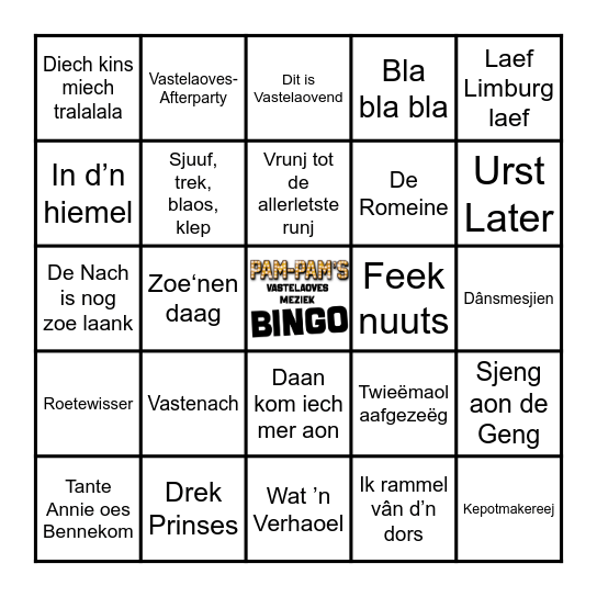 Vastelaovend 2026 #2 Bingo Card