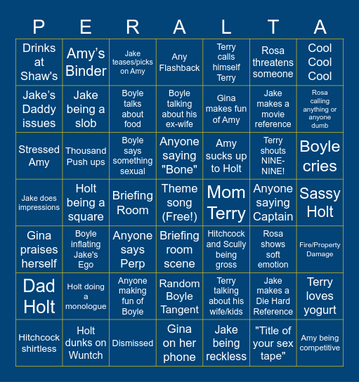 Ultimate B99 Bingoooo Bingo Card