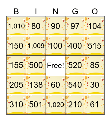 Bingo money Bingo Card