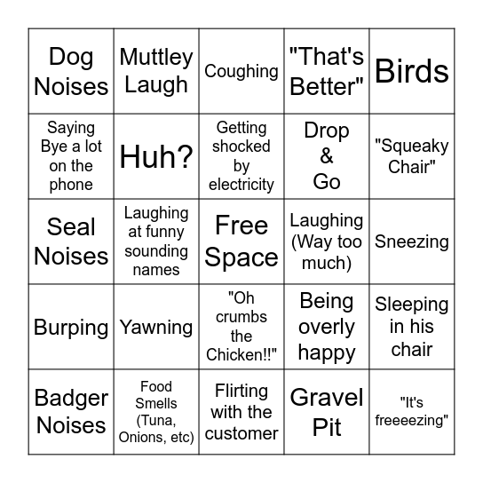 Robert Bingo Card Bingo Card