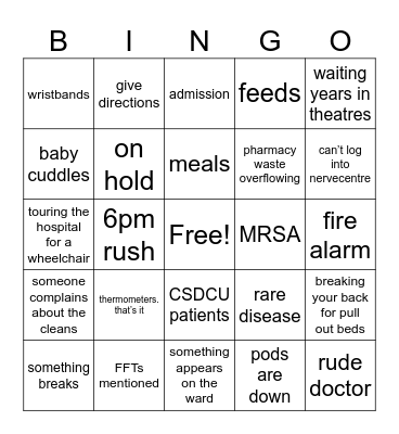 csw bingo Card