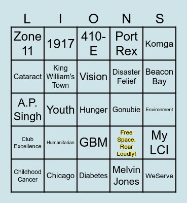 BINGO Card