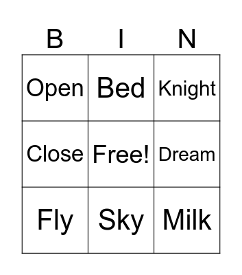 บิงโกนิทาน Bingo Card