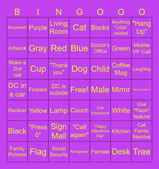 I Spy Bingo Card