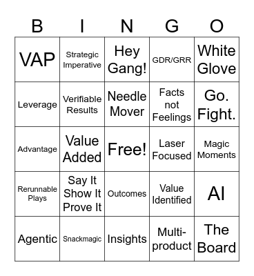 Fullstory CKO BINGO Card