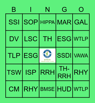 ACRONYM BINGO Card