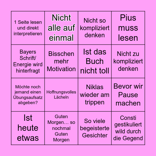 Sprzagala Bingo Card