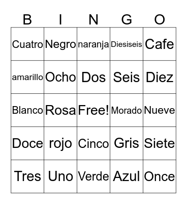 Senórita Walton's Bingo Game Bingo Card