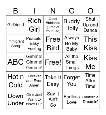 BINGO Card