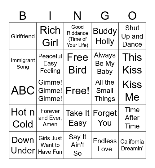 BINGO Card