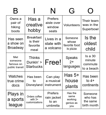 Bottom Line Bingo Card