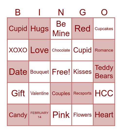 VALENTINES DAY Bingo Card