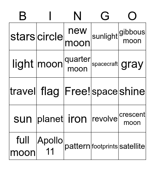 Space BINGO Card