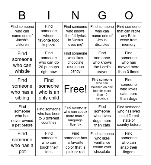 Love Bingo Card