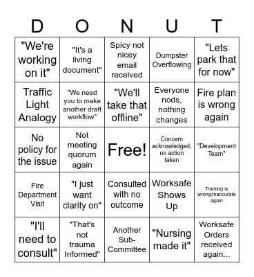 FLIP OR FLOP: COUNSELLOR EDITION Bingo Card