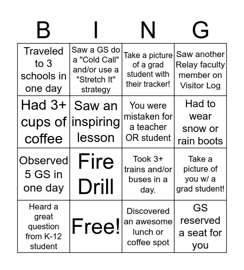 Winter Observation Bingo! #relayobserves  tinyurl.com/relayobserves Bingo Card
