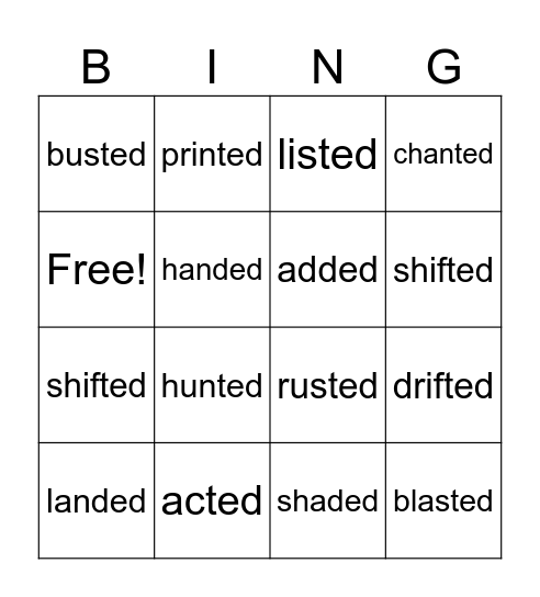 -ed BINGO Card