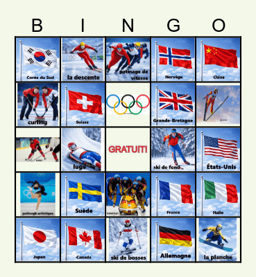 - Bingo des olympiques - Bingo Card