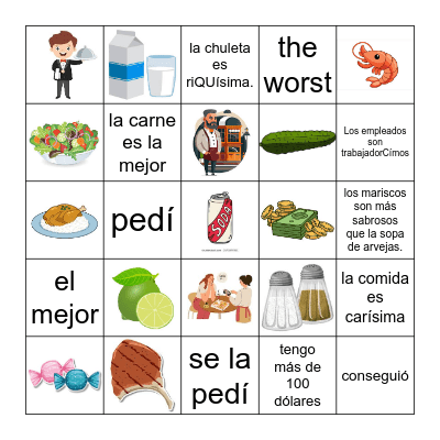 sp1 unit 3 la familia/verbs/vocab Bingo Card