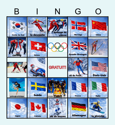 - Olympiques d'hiver - Bingo Card