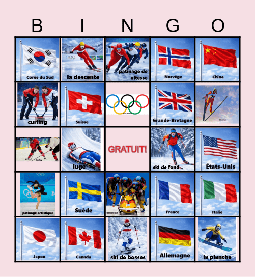 - Bingo des olympiques - Bingo Card