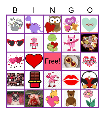 Valentine's Day Bingo Card