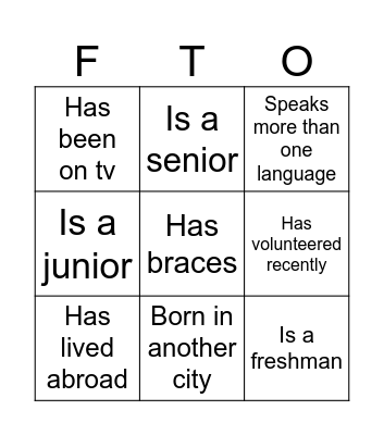 Fintech Icebreaker Bingo Card