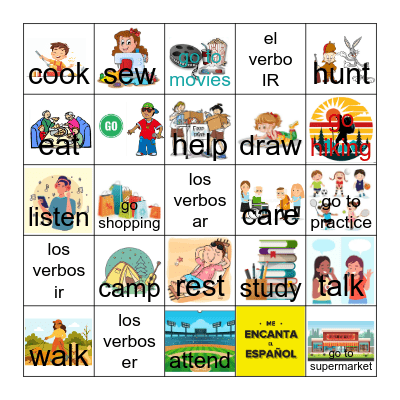 **Sp2 Los pasatiempos, el tiempo libre (left column) Bingo Card