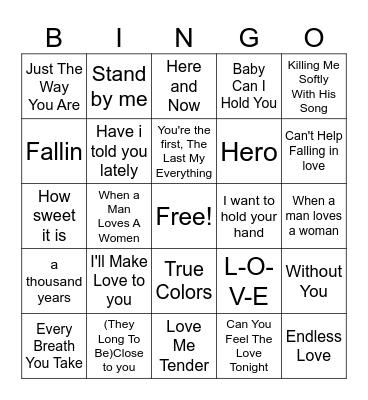 R & Bingo Card
