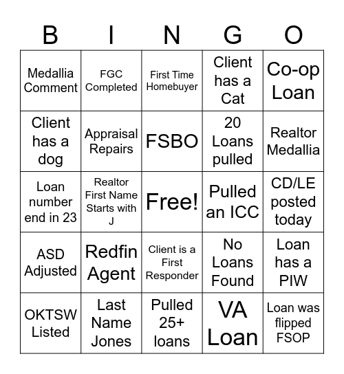 SPS BINGO Card