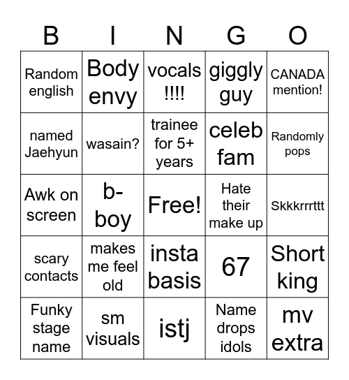 SMTR BINGO Card
