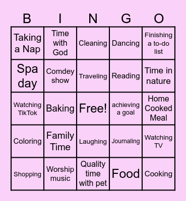 Hunt For Joy  Bingo Card