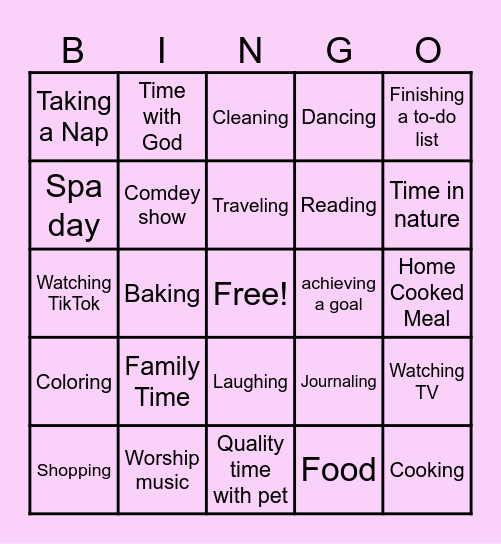 Hunt For Joy  Bingo Card
