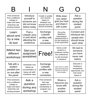 How to Win as a Student Bingo Card