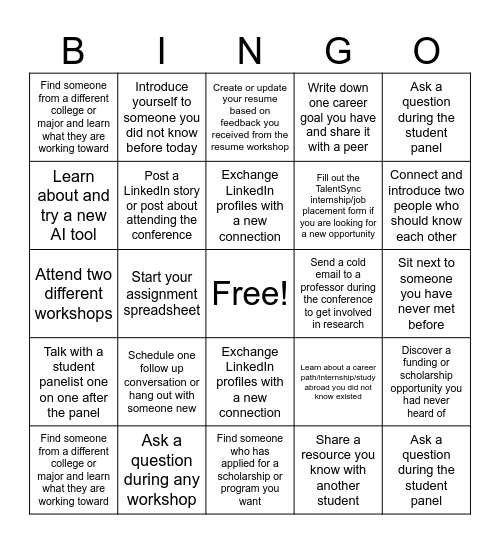 How to Win as a Student Bingo Card