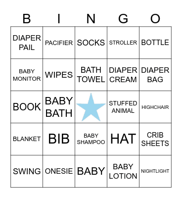 BABY BINGO Card