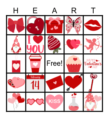 Valentine's Day Bingo Card