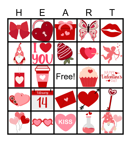 Valentine's Day Bingo Card