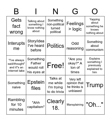 :) Bingo Card