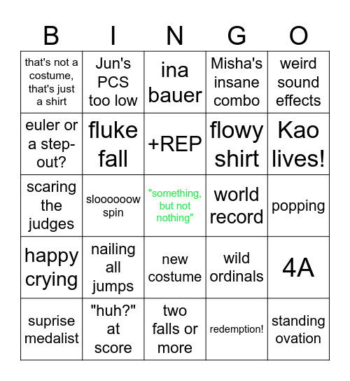 Men FS Bingo Card