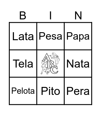 Bingo de Palabras Bingo Card