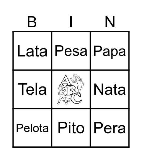 Bingo de Palabras Bingo Card