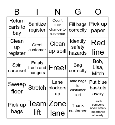 SAFETY BINGO Card
