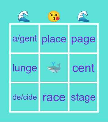 whale bingo! Bingo Card